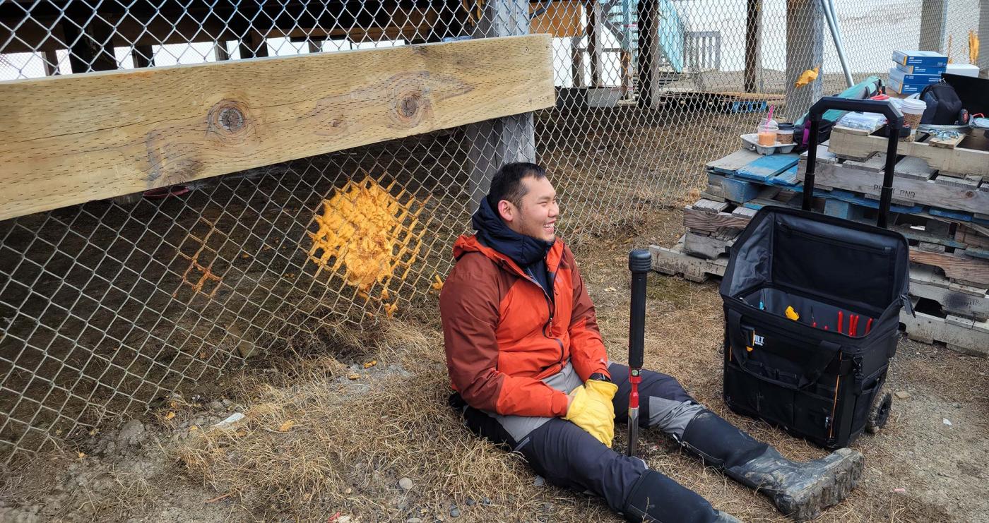 Arctic Design Group Field Season in Alaska - Collaborator taking a break
