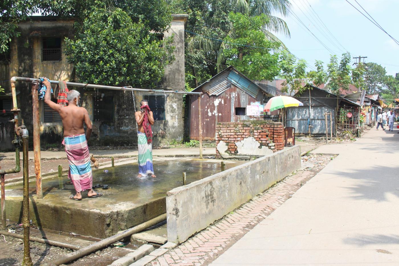 A communal bath in Bangladesh