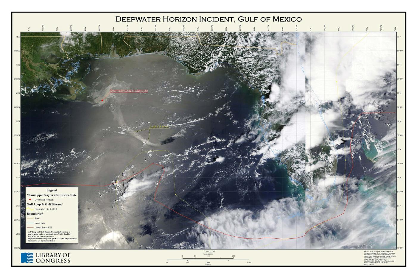 Deepwater Horizon Incident Map Nicholas A Jackson Library of Congress