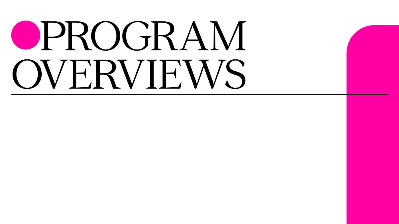 Graduate Open House Spring 2025 - Program Overviews
