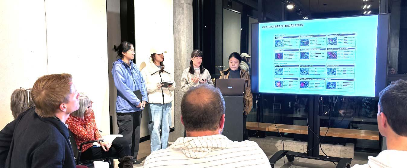 Biophilic Region Students Presenting from Urban Strategies Course
