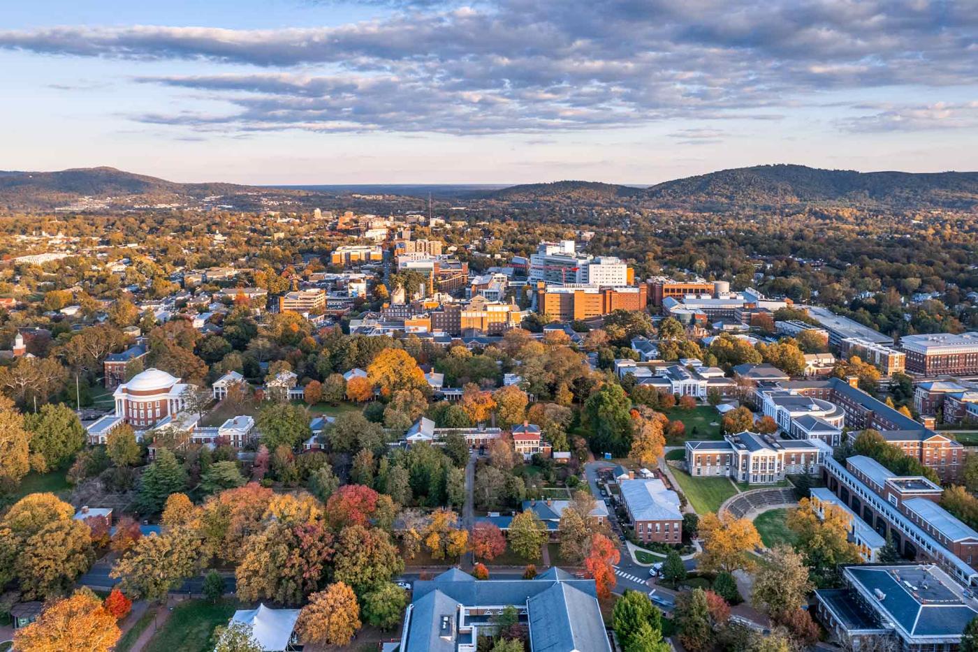 Charlottesville and Grounds photo by Sanjay Suchak