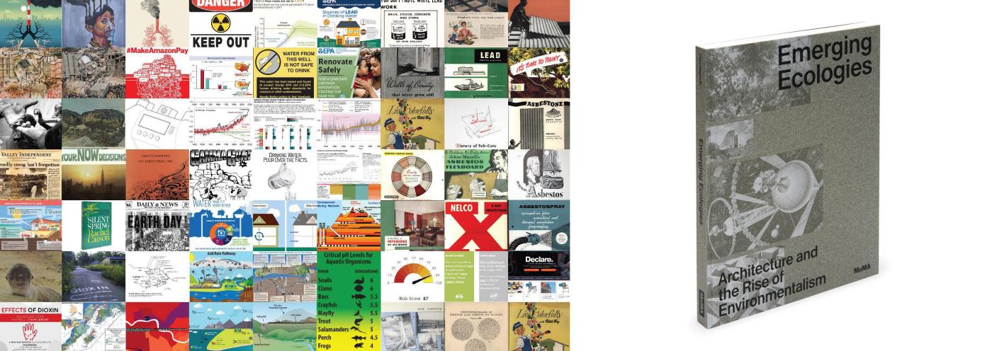 Research poster and Emerging Ecologies catalog cover