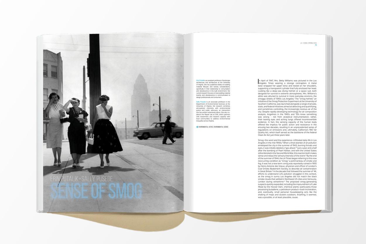 Sense of Smog essay in LA+ Sense Journal