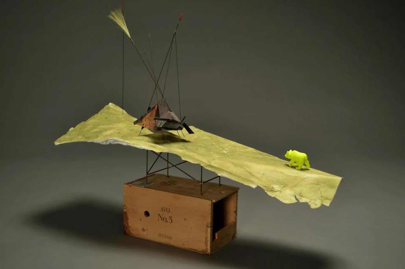 Architectural model by Chris Cornelius with scaled figure of a bear